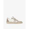 Golden Goose Ball Star Suede Panel Star Sneakers In White