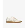 Golden Goose Womens White Women's Ball Star Leather Low-top Trainers Eur 40 / 7 Uk In Multi