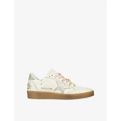 Golden Goose Womens White Women's Ball Star Leather Low-top Trainers Eur 40 / 7 Uk In Multi