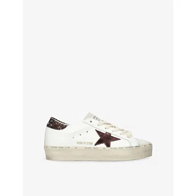 GOLDEN GOOSE WOMENS WHITE/COMB WOMEN'S HI STAR LEATHER LOW-TOP TRAINERS EUR 41 / 8 UK