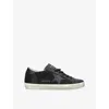Golden Goose Super-star Black Low Trainer With Rhinestones In Black