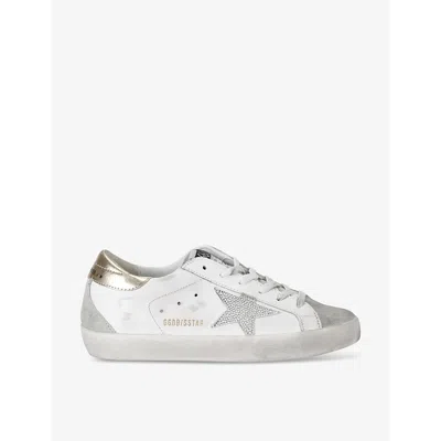 GOLDEN GOOSE WOMENS WHITE/COMB WOMEN'S SUPERSTAR 11921 STAR LEATHER LOW-TOP TRAINERS EUR 38/5 UK