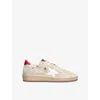 Golden Goose Womens  X Disney Ballstar Suede Trainers In Neutral