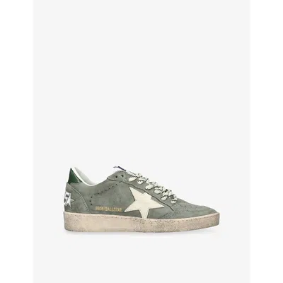 Golden Goose Womens Green Comb Women's Ball Star Suede Low-top Trainers Eur 40 / 7 Uk