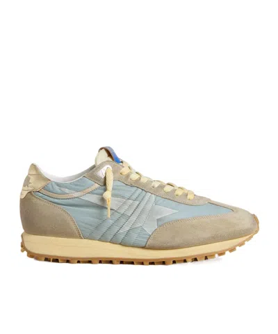 Golden Goose Womens Marathon With Light Blue Nylon Upper And Pastel Blue Star