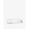 Golden Goose Womens White/oth Metallic Star Print Cotton-blend Shoe Laces In White/oth