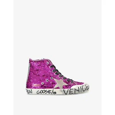 Golden Goose Womens  Francy 45363 Woven High-top Trainers In Mult/other