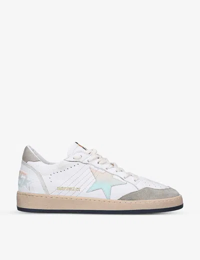 Golden Goose Womens Other Women's Exclusive Ballstar Iridescent-start Leather Low-top Trainers Eur 35 / 2 Uk In White/beige
