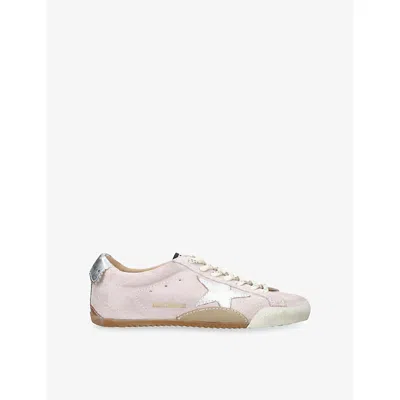 Golden Goose Womens  True Star 25741 Low-top Suede Trainers In Pink Comb