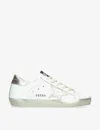 Golden Goose Womens Cream Comb Superstar E37 Logo-print Leather Low-top Trainers In Cream Comb