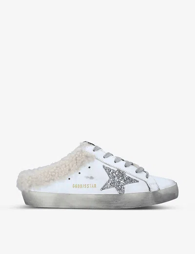 GOLDEN GOOSE WOMENS WHITE/OTH SUPERSTAR SABOT 10224 LEATHER AND SHEARLING TRAINERS EUR 42/ 9 UK,50074816