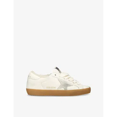 Golden Goose Womens  Super Star Puffy Leather Low-top Trainers In White