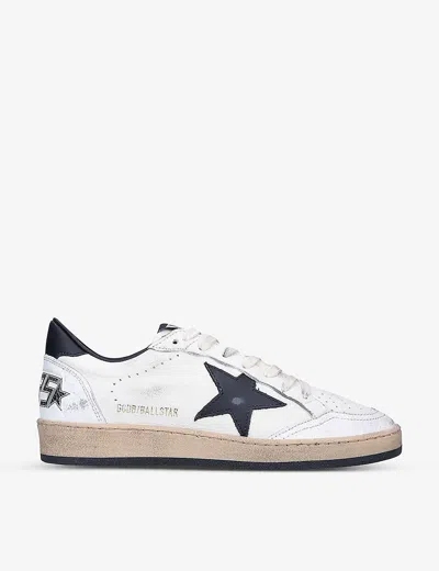 Golden Goose Womens  Ball Star 10283 Leather Low-top Trainers In White/blk