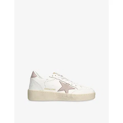 GOLDEN GOOSE WOMENS GOLDEN GOOSE BALL STAR 2 10310 LEATHER LOW-TOP TRAINERS