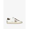 Golden Goose Womens White/comb Exclusive Super-star 1 Leather Trainers Eur 40 / 7 Uk In White