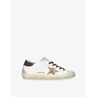 Golden Goose Womens White/comb Exclusive Super-star 1 Leather Trainers Eur 40 / 7 Uk