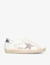 Golden Goose Hi Star 10622 Glitter-embellished Leather Low-top Trainers In White