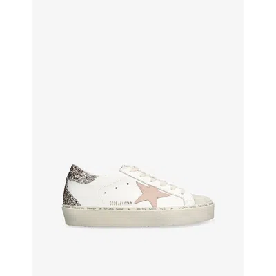 Golden Goose Womens  Hi Star 12113 Leather Low-top Trainers In White/comb