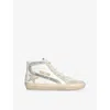 Golden Goose Unisex Slide Embellished High Top Sneakers In White/comb
