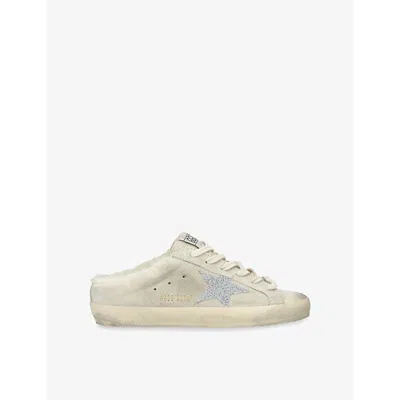Golden Goose Womens  Super Star Sabot Suede Low-top Trainers In White/comb