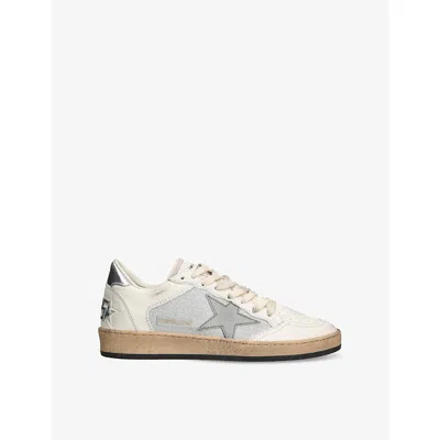 GOLDEN GOOSE WOMENS WHITE/OTH BALL STAR 10757 LEATHER LOW-TOP TRAINERS EUR 37 / 4 UK