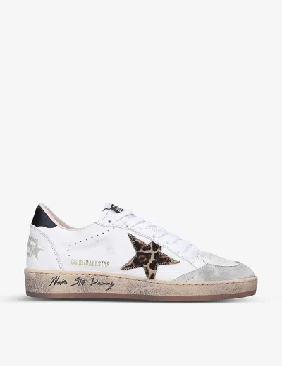 Golden Goose Womens  Ball Star 10920 Low-top Leather Trainers In White/oth