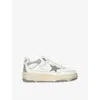 Golden Goose Forty2 Leather And Fabric Sneakers With Grey Star In White