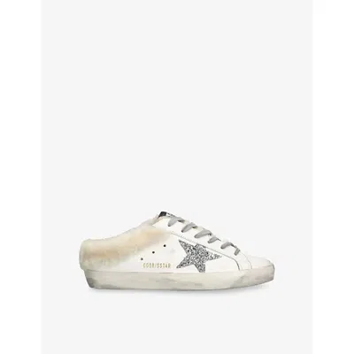 Golden Goose Womens  Superstar Sabot 10224 Leather And Shearling Trainers