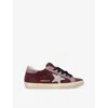 Golden Goose Womens  Super Star 82867 Suede Low-top Trainers In Wine Comb