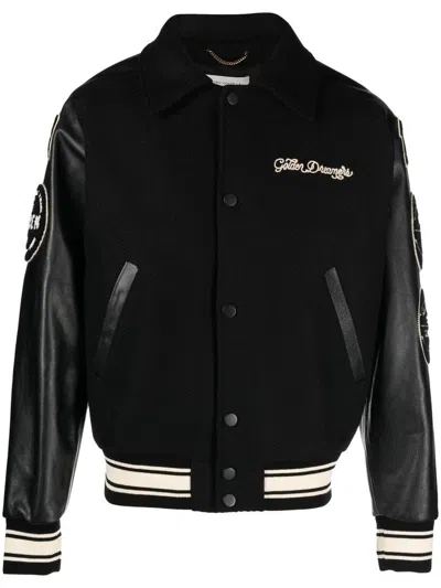 GOLDEN GOOSE GOLDEN GOOSE WOOL AND LEATHER BOMBER JACKET