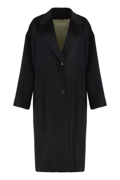 Golden Goose Wool And Mohair Coat In Black