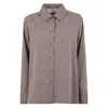 Golden Goose Wool Blend Chevron Shirt In Gray