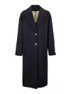 Golden Goose Cocoon Wool Coat In Azul Oscuro
