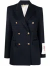 Golden Goose Deluxe Brand Dark Blue Diva Double-breasted Blazer In Black