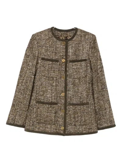Golden Goose Wool Blend Jacket In Brown