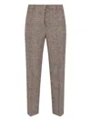 Golden Goose Deluxe Brand Men Relax Staright Prince Of Wales Trouser In Brown