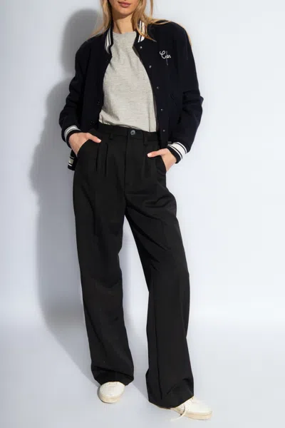 Golden Goose Wool Bomber Jacket In Navy Blue