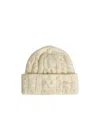 Golden Goose Wool Cable-knit Beanie In White