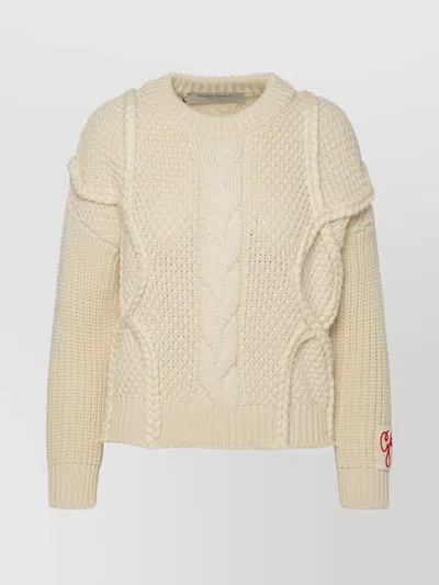 GOLDEN GOOSE WOOL CABLE KNIT SWEATER