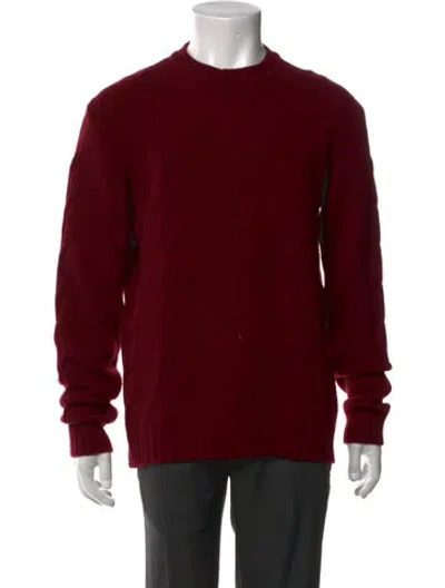 Pre-owned Golden Goose Wool Crew Neck Pullover In Burgundy