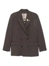 Golden Goose Double-breasted Wool Jacket Featuring Embellishments In Multi