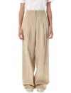 Golden Goose Wool Formal Trousers In Nude