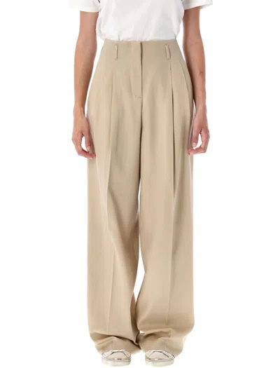 Golden Goose Wool Formal Trousers In Nude