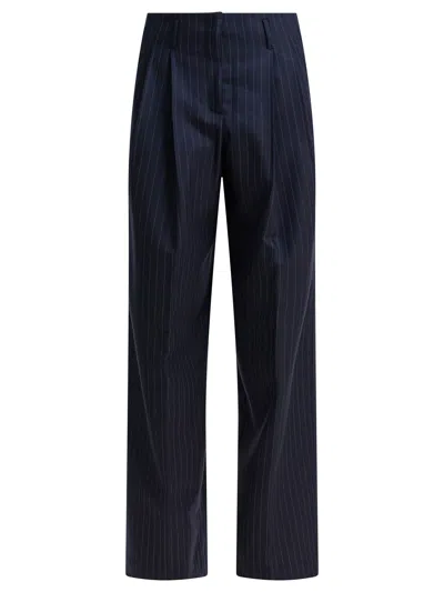 Golden Goose Wool Gabardine Pants In Blue