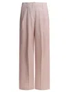 Golden Goose Wool Gabardine Trousers Pink In Pink