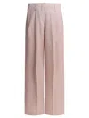 Golden Goose Light Pink Wide-leg Trousers In Wool