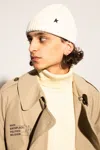 Golden Goose Wool Hat With Logo In Cream