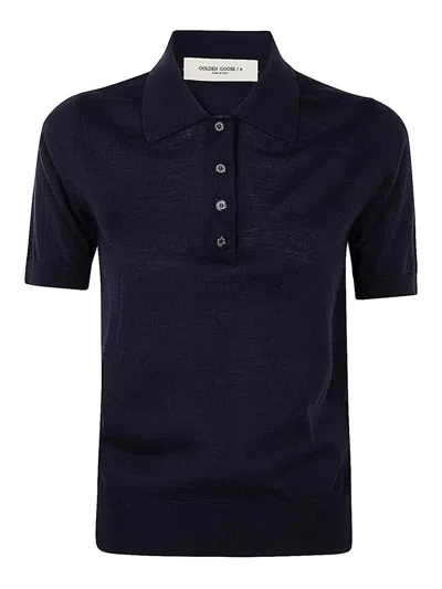 GOLDEN GOOSE WOOL KNIT POLO