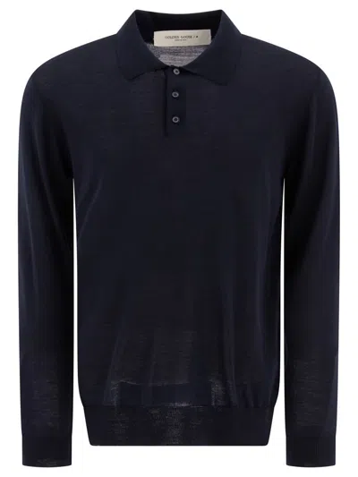 GOLDEN GOOSE GOLDEN GOOSE WOOL LONG-SLEEVED POLO SHIRT