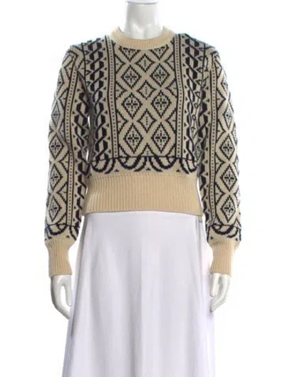 Pre-owned Golden Goose Wool Patterned Sweater W/ Tags In Black/neutrals